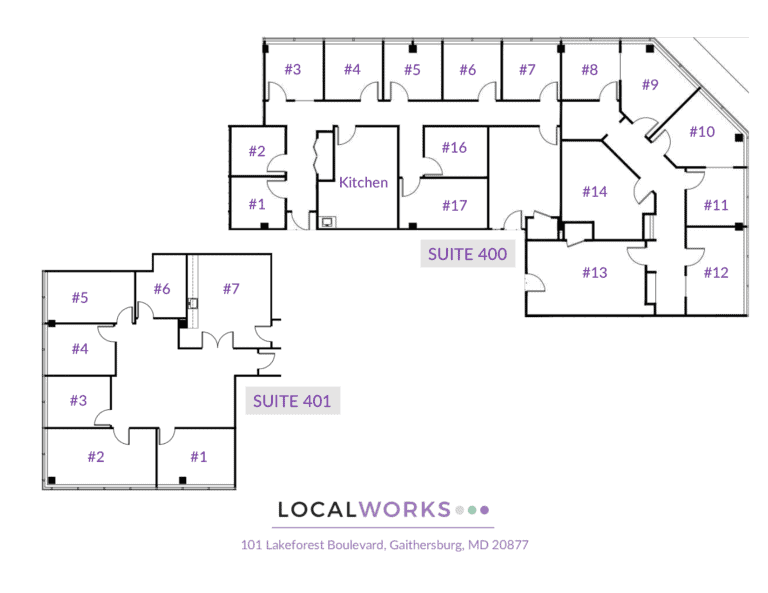 Floor plan of LocalWorks Gaithersburg, MD