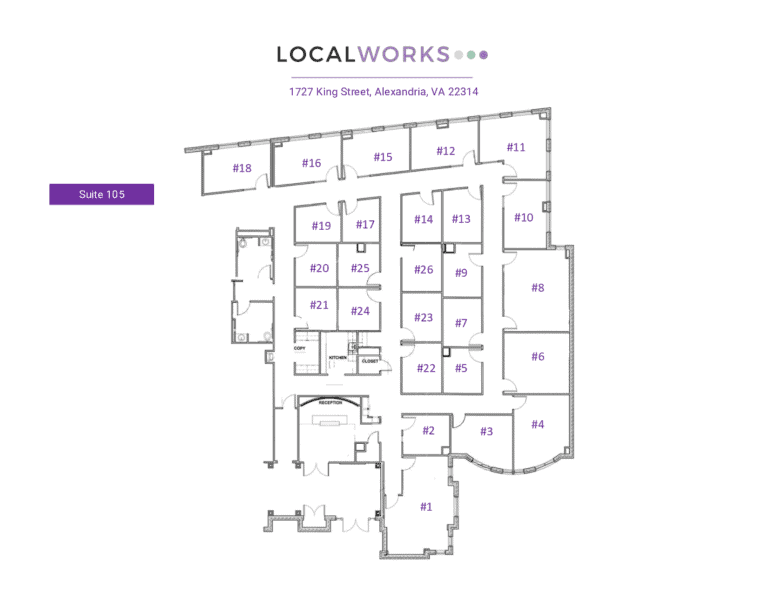Floor plan of LocalWorks  Alexandria, VA